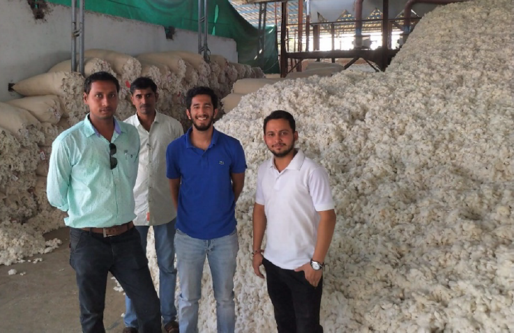 Punit Mehra, Product Manager at Haelixa (2nd from right) during the pilot project with the local partners at a gin facility in India.